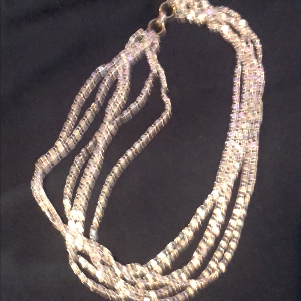 sterling silver 5 chain combo necklace.
